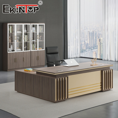 L Berbentuk Meja Kantor Eksekutif Meja Kayu Modern Untuk Perabot Kantor