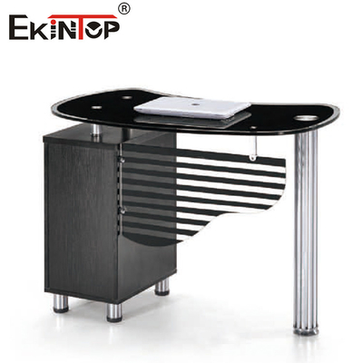 Bingkai Logam Kaca Tempered Meja Kantor Morden Office Workstation Fruniture
