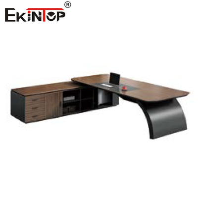 Set Perabot Kantor Kayu Solid yang Disesuaikan Set Lemari Arsip Meja Gaya Modern