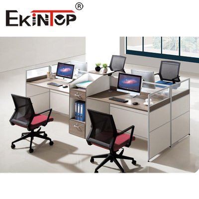 2/4/6/8 Seater Office Workstation Meja Produsen Perabot Kantor Modular