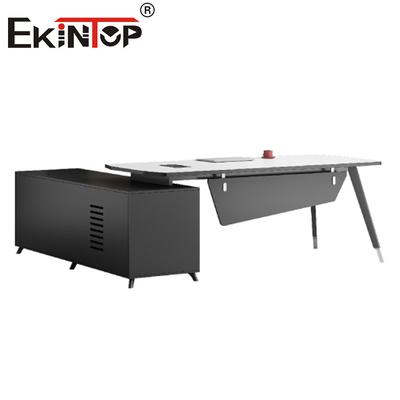 Perabot Kantor Gaya Modern Meja Kursi Berkontur L Berbentuk Meja Kantor Eksekutif