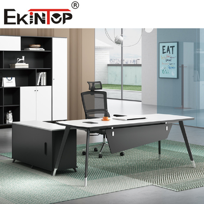 Meja Gaya Modern Bentuk L Meja Eksekutif Mewah Untuk Perabot Kantor