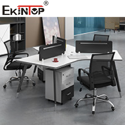 2 4 6 Orang Partisi Kantor Cubicle Workstation Perabot Kantor Desain Modern