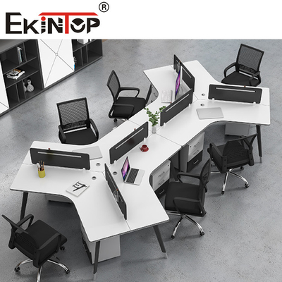 2 4 6 Orang Partisi Kantor Cubicle Workstation Perabot Kantor Desain Modern