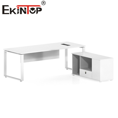 Meja Perabot Kantor Mewah Kayu Modern L Berbentuk Meja Kantor Eksekutif