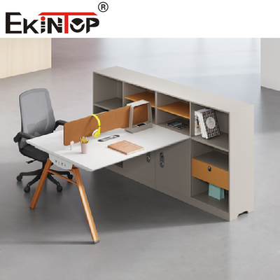 Workstation Kantor Staf Terbuka Set Meja Komputer Meja Perabotan Komersial