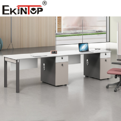 Meja Staf Modular Workstation Kantor yang Dapat Diperpanjang Mengatur Perabot Kantor Ruang Kerja Terbuka