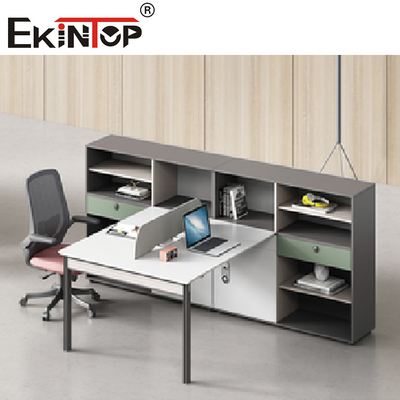 Bilik yang Dapat Dibongkar Partisi Workstation Kantor Menulis Meja Komputer Untuk 2-8 Orang
