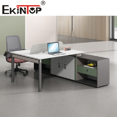 Bilik yang Dapat Dibongkar Partisi Workstation Kantor Menulis Meja Komputer Untuk 2-8 Orang