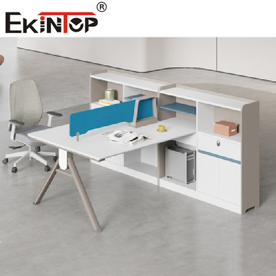 Perabot Kantor Stasiun Kerja Modern Meja Stasiun Kerja Terbuka Modular 2-6 Kursi