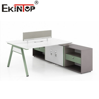 Perabot Komersial Workstation Kantor Staf Tinggi Meja Persegi Panjang Yang Dapat Disesuaikan