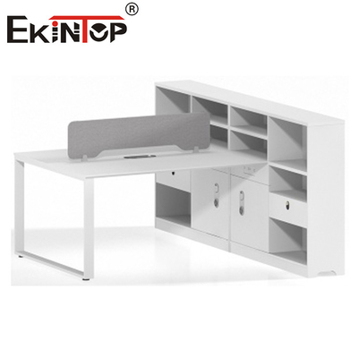 2-8 Orang Sistem Partisi Kantor Workstation Furniture Bentuk Persegi Panjang