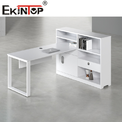 2-8 Orang Sistem Partisi Kantor Workstation Furniture Bentuk Persegi Panjang