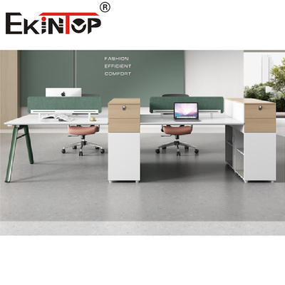 Stasiun Kerja Kantor Modular Putih Hijau Untuk Furnitur Komersial