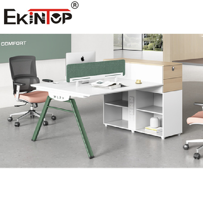 Stasiun Kerja Kantor Modular Putih Hijau Untuk Furnitur Komersial