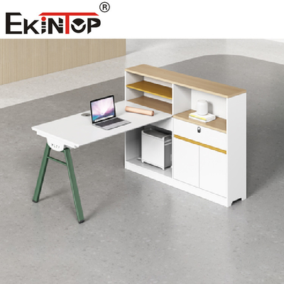 Stasiun Kerja Kantor Modular Putih Hijau Untuk Furnitur Komersial