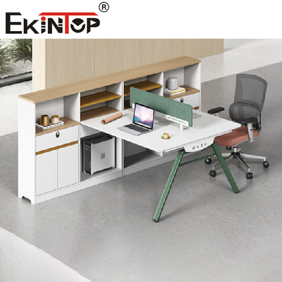 Stasiun Kerja Kantor Modular Putih Hijau Untuk Furnitur Komersial