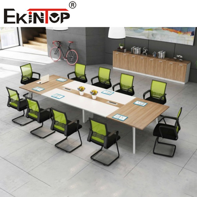 4 Kaki Meja Konferensi Modular Tempat Duduk 6 8 10 Orang Untuk Ruang Rapat