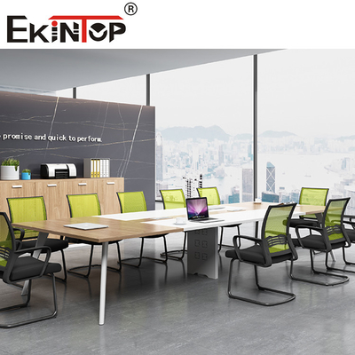 4 Kaki Meja Konferensi Modular Tempat Duduk 6 8 10 Orang Untuk Ruang Rapat