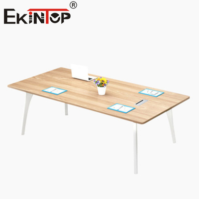 4 Kaki Meja Konferensi Modular Tempat Duduk 6 8 10 Orang Untuk Ruang Rapat
