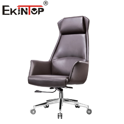 Perabot Kantor Mantap Kursi Kulit Punggung Tinggi Untuk Bisnis