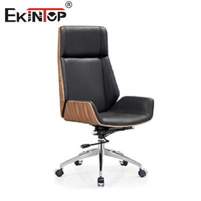Kursi Kulit Karamel Modern Perabot Kantor Eksekutif Modern