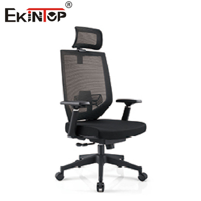 Kursi Kantor Jaring Ergonomis Putar Abu-abu Tinggi Disesuaikan
