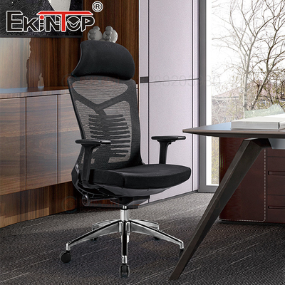 Kursi Kantor Mesh Kapasitas 250Lbs Dengan Headrest Lumbar Support Assembly