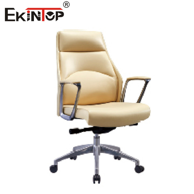 Kursi Kulit Kantor Eksekutif Ergonomis Putar Tinggi Nyaman