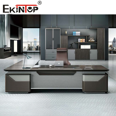 Meja Kantor Eksekutif Furnitur Komersial Modern Dengan Ruang Penyimpanan