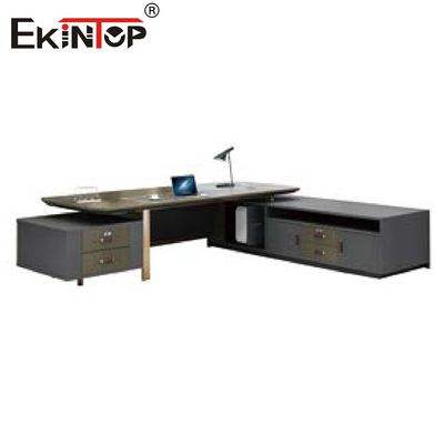 Perabot Meja Kantor Eksekutif Berbentuk Kayu Morden L Untuk Bisnis Rumahan