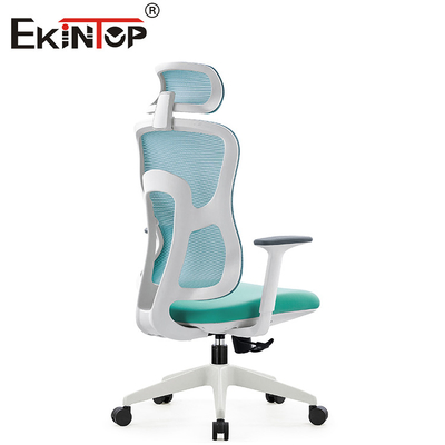 Kursi Jala Kantor Ergonomis Punggung Tinggi Hijau Putar Tinggi Dapat Disesuaikan