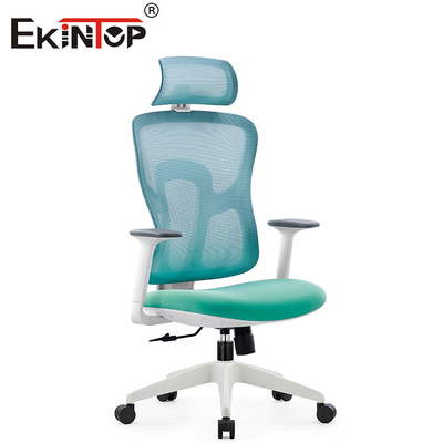 Kursi Jala Kantor Ergonomis Punggung Tinggi Hijau Putar Tinggi Dapat Disesuaikan
