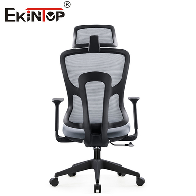 Kursi Mesh Kantor Ergonomis Abu-abu Dengan Sandaran Untuk Kenyamanan Dan Dukungan
