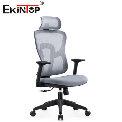Kursi Mesh Kantor Ergonomis Abu-abu Dengan Sandaran Untuk Kenyamanan Dan Dukungan