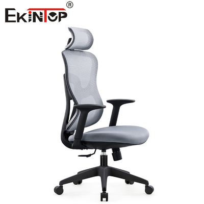 Kursi Mesh Kantor Ergonomis Abu-abu Dengan Sandaran Untuk Kenyamanan Dan Dukungan