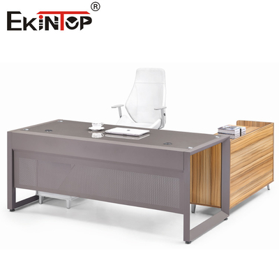 Meja Kaca Bentuk L Modern Biru Putih Untuk Perabotan Rumah Kantor