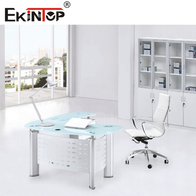 Komersial Kaca Kecil Desktop Laptop Modern Kaca Kantor Meja Menulis