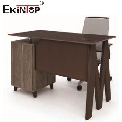 Ukuran Tengah Kaca Atas Meja Kayu Meja Kantor Bentuk I