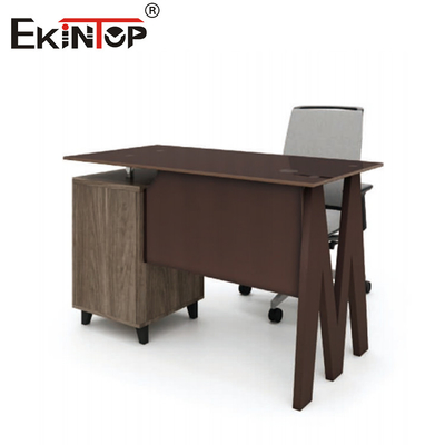 Ukuran Tengah Kaca Atas Meja Kayu Meja Kantor Bentuk I