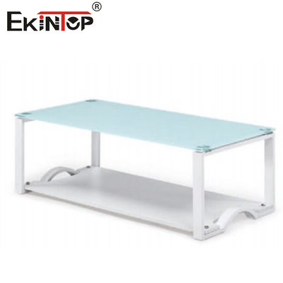 Meja Kopi Kaca dan Baja Gaya Kontemporer Furnitur Ruang Tamu