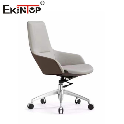 Kursi Kantor Kulit Kontemporer yang Lancang dan Lempar untuk Tempat Kerja Modern