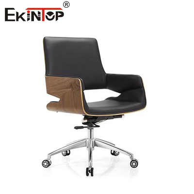 Kursi Kulit PU Hitam Dengan Tangan Polypropylene Tetap 5 Tahun Garansi