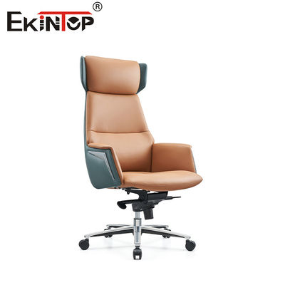 OEM 350mm Aluminium Base Kulit Lounge Kursi Modern Gaya