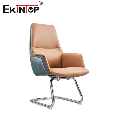 OEM 350mm Aluminium Base Kulit Lounge Kursi Modern Gaya