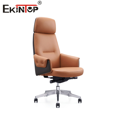 Relax In Elegance Eksekutif PU Kulit Kursi Kantor Dengan Roda PU Senyap