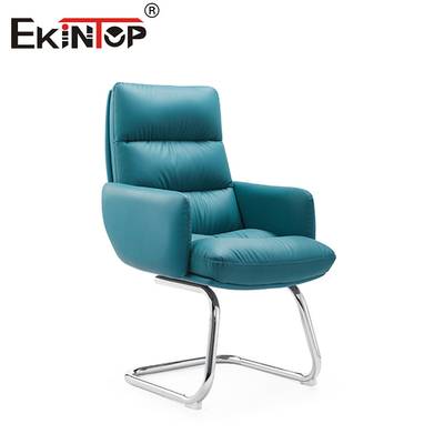 Kursi Kulit Palsu Biru Modern Desain Elegan untuk Ruang Kontemporer