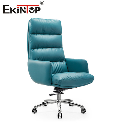 Kursi Kulit Palsu Biru Modern Desain Elegan untuk Ruang Kontemporer