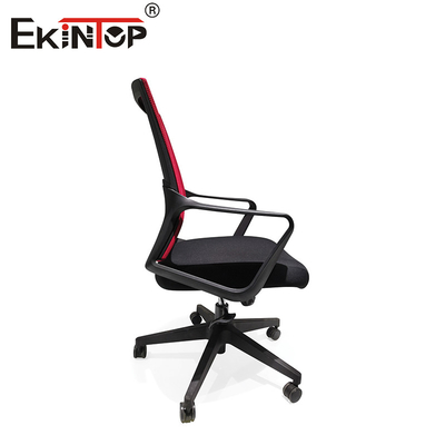 Kursi Ruang Pelatihan Lipat Bantal Busa Hitam dan Merah dengan Roda