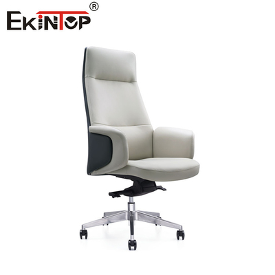 Kursi Kulit Putih Bergaya dan Ergonomis dalam Gaya Kontemporer Minimalis